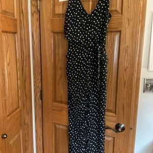 Women’s Lulu’s Black and White Polka Jumpsuit small